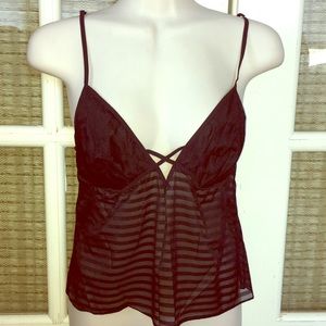 Victoria’s Secret black shadow stripe tank M